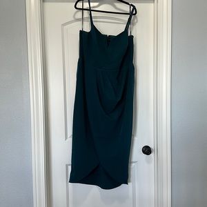 City Chic Sassy V Dress. Size 16. Emerald Green